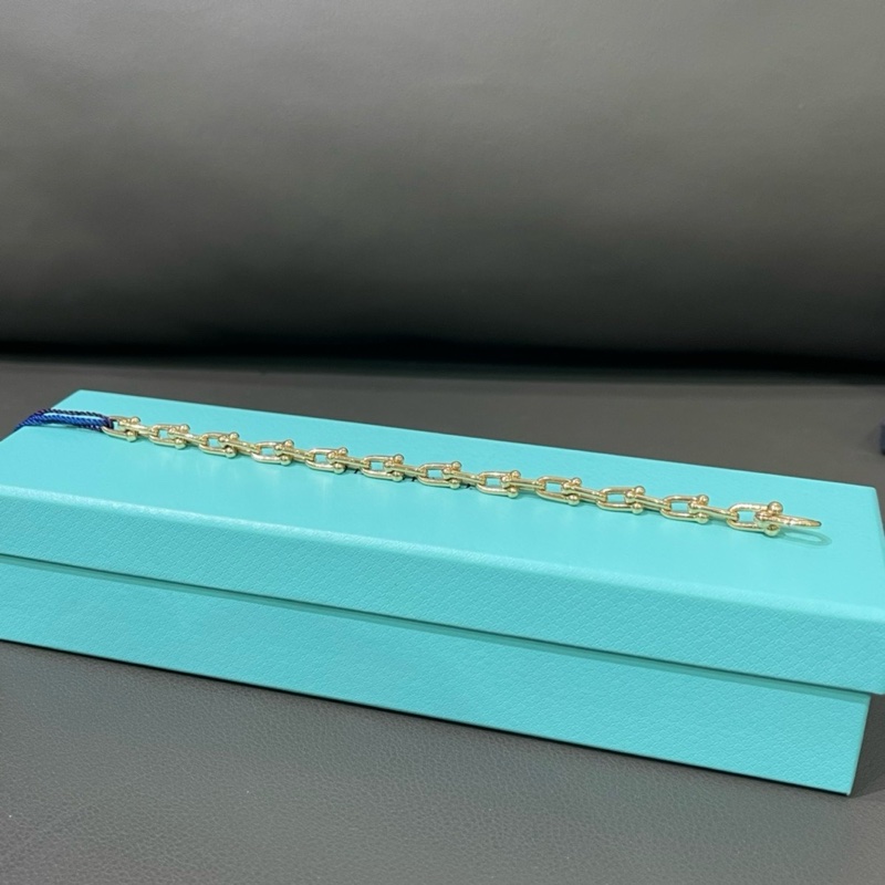 蒂芙尼Tiffany HardWear系列玫瑰金链环古巴手链-2