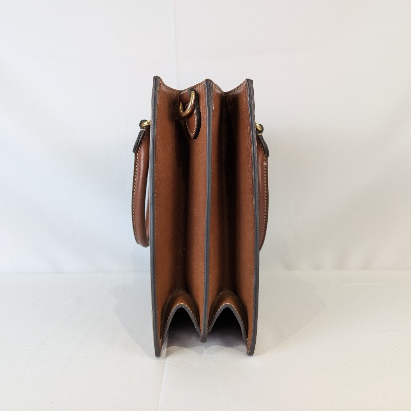 莉亞精品♡Gucci 兩用托特包焦糖色 九新-5