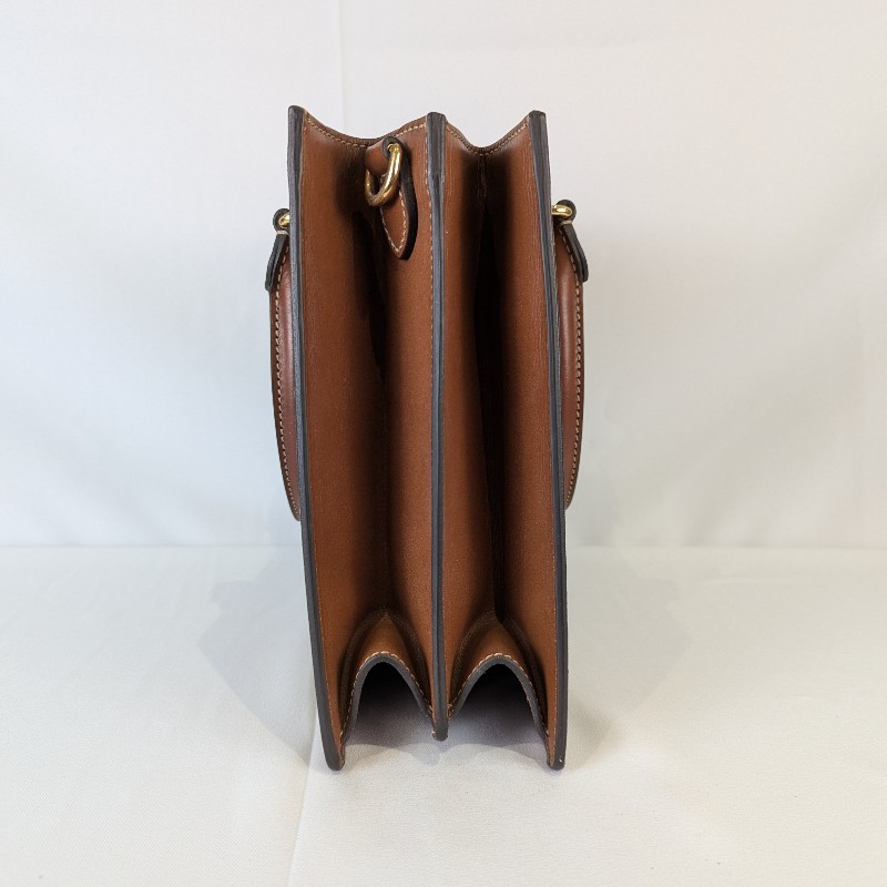 莉亞精品♡Gucci 兩用托特包焦糖色 九新-6