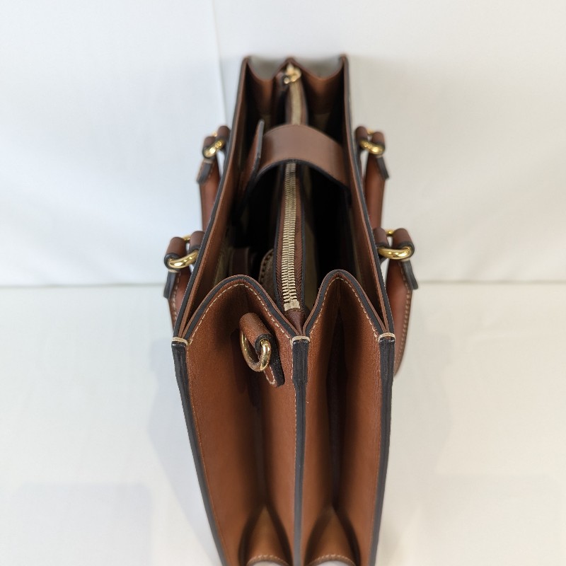 莉亞精品♡Gucci 兩用托特包焦糖色 九新-7