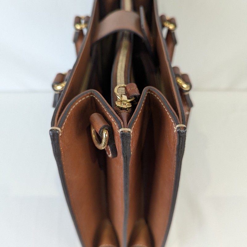 莉亞精品♡Gucci 兩用托特包焦糖色 九新-8