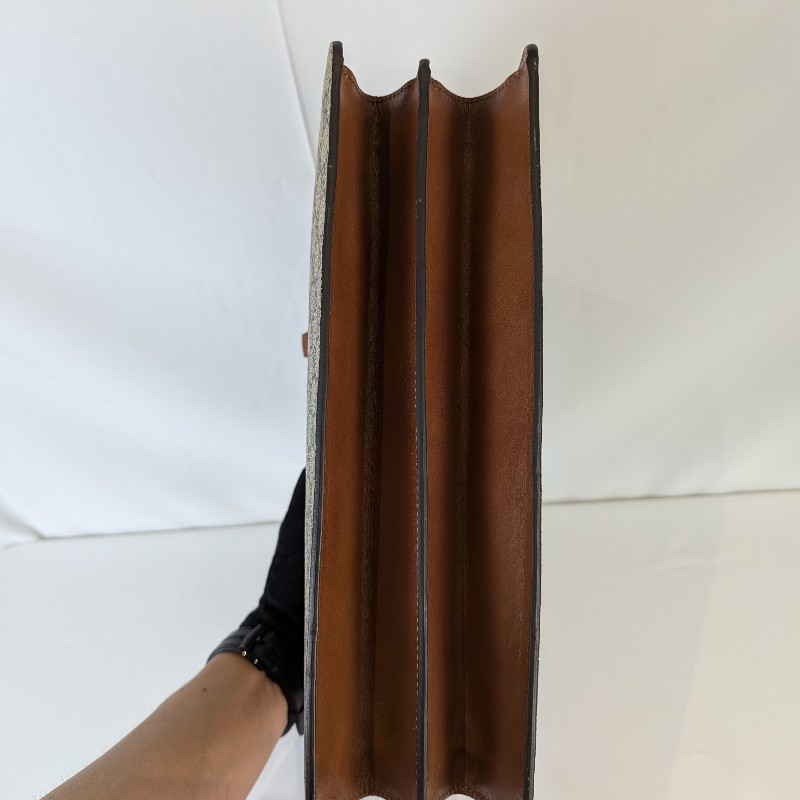 莉亞精品♡Gucci 兩用托特包焦糖色 九新-9