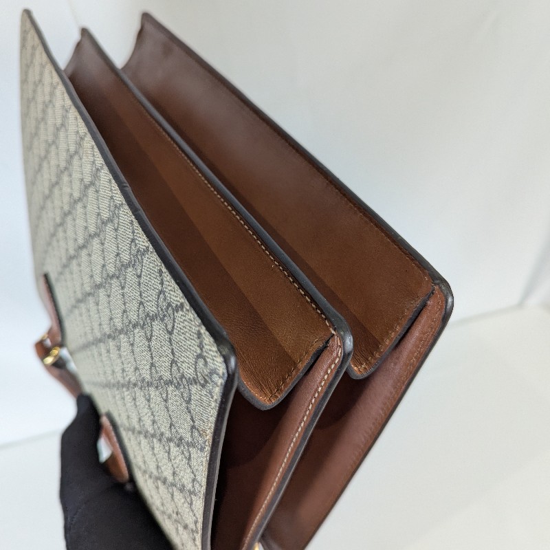 莉亞精品♡Gucci 兩用托特包焦糖色 九新-10