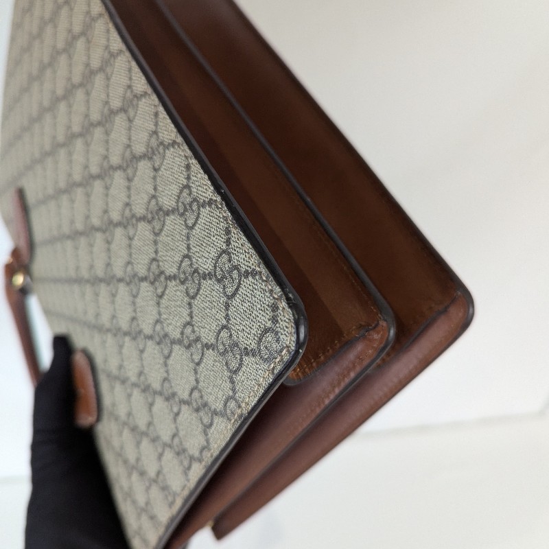 莉亞精品♡Gucci 兩用托特包焦糖色 九新-12