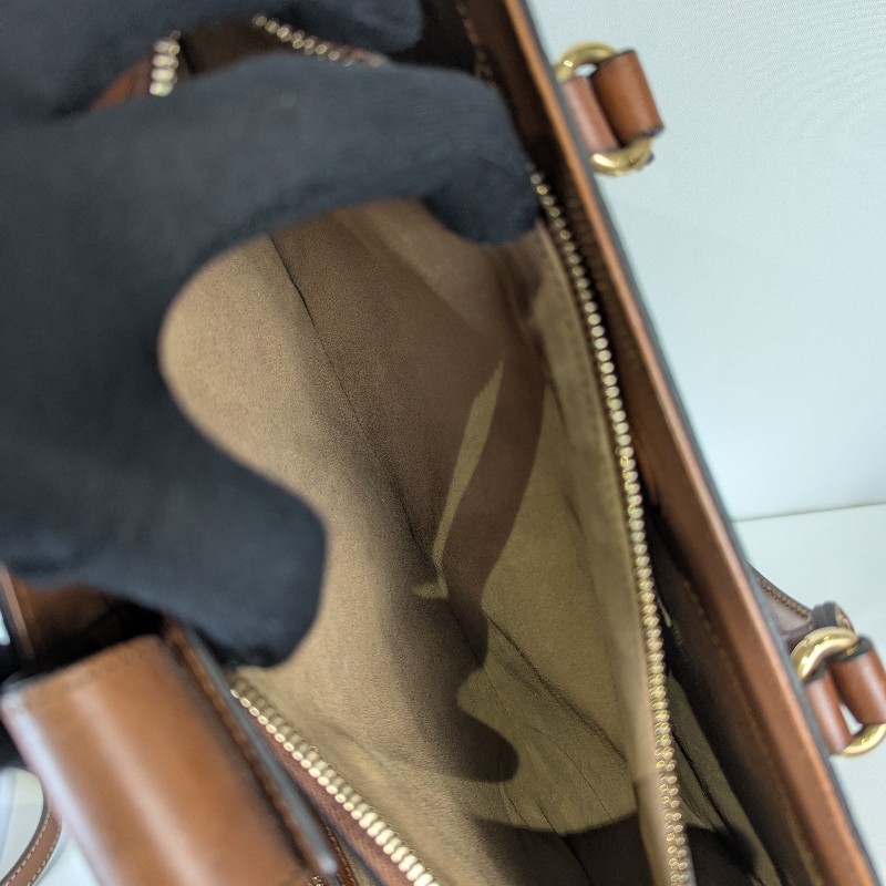 莉亞精品♡Gucci 兩用托特包焦糖色 九新-14