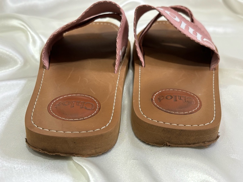 Chloe woody 編織拖鞋 粉色-14