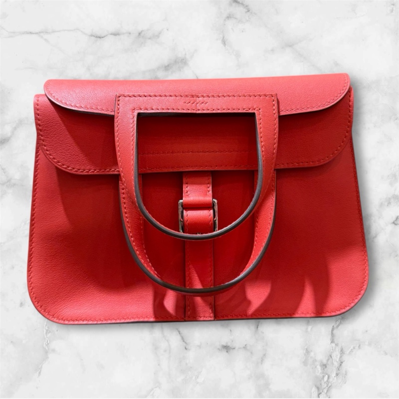 Hermes mini halzan 杜鵑紅A5 銀釦 D刻-0