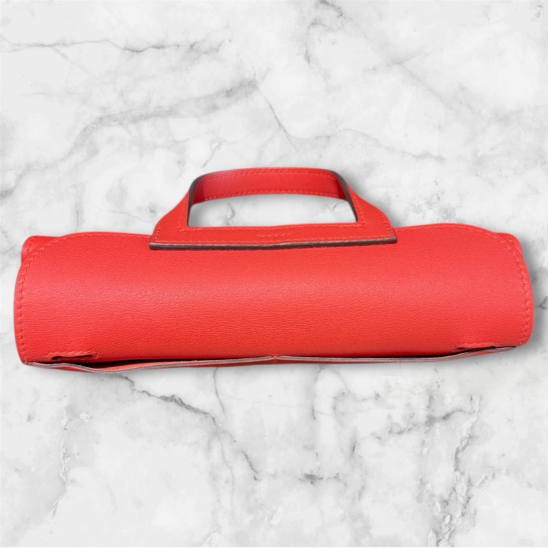 Hermes mini halzan 杜鵑紅A5 銀釦 D刻-4