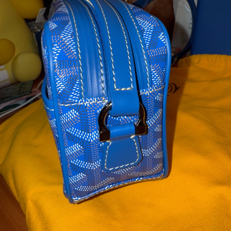 二手品 使用過三四次而已 狀況很好 GOYARD 相機包 CAP - VERT 日本購入-4