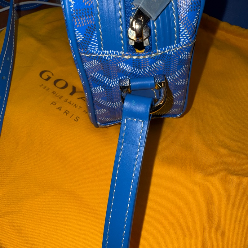 二手品 使用過三四次而已 狀況很好 GOYARD 相機包 CAP - VERT 日本購入-5