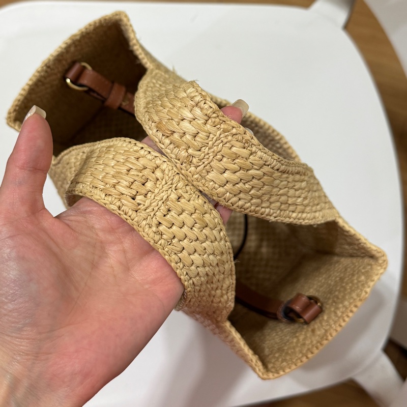 LOEWE Small Font tote in raffia 拉菲草 小號 手提包-12