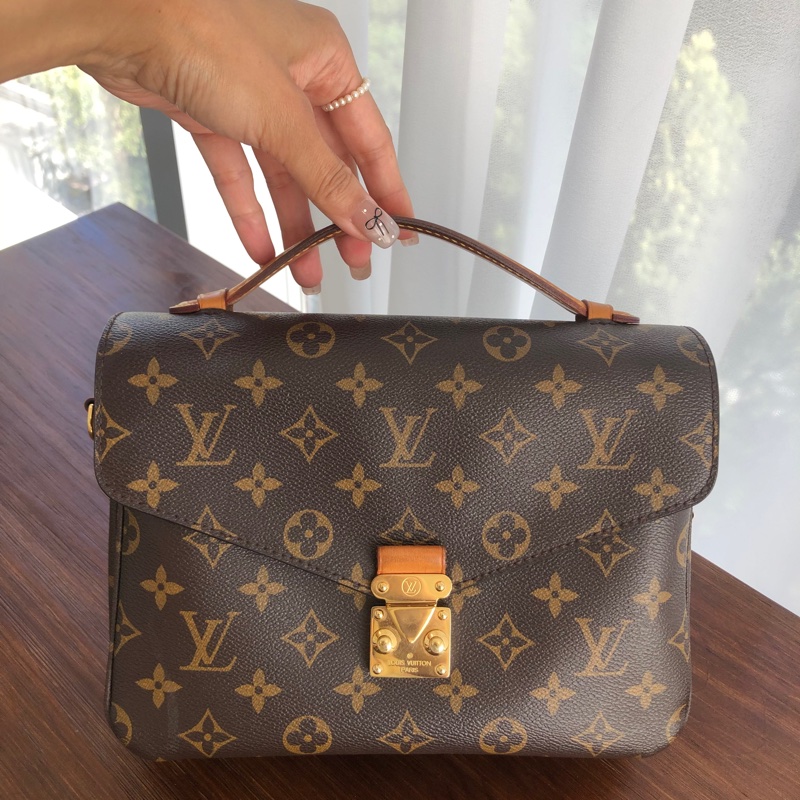 LV/路易威登 斜挎包 郵差包 pochette metis 棕色老 花塗層帆布 25*19 芯片款-5