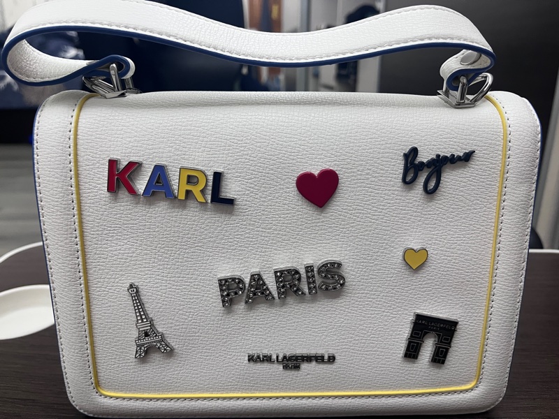 Karl Lagerfeld Paris巴黎元素斜背包-0