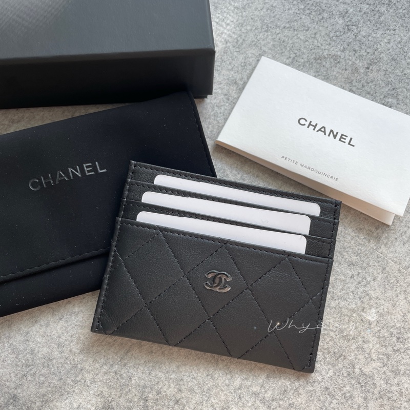 《Chanel》 so black 票卡包 全新-0