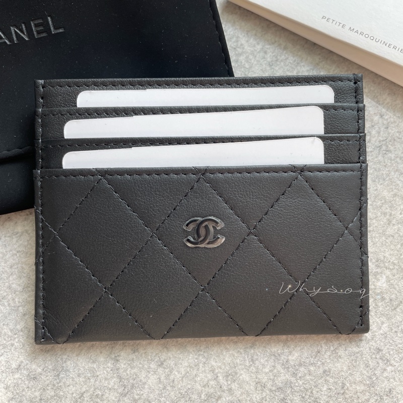 《Chanel》 so black 票卡包 全新-5