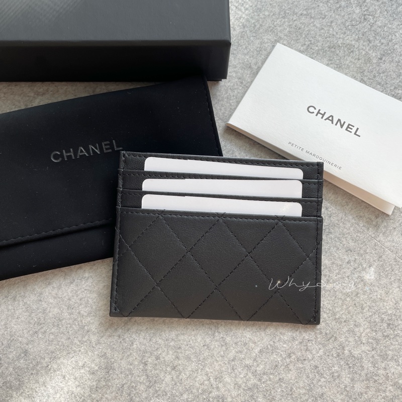 《Chanel》 so black 票卡包 全新-7