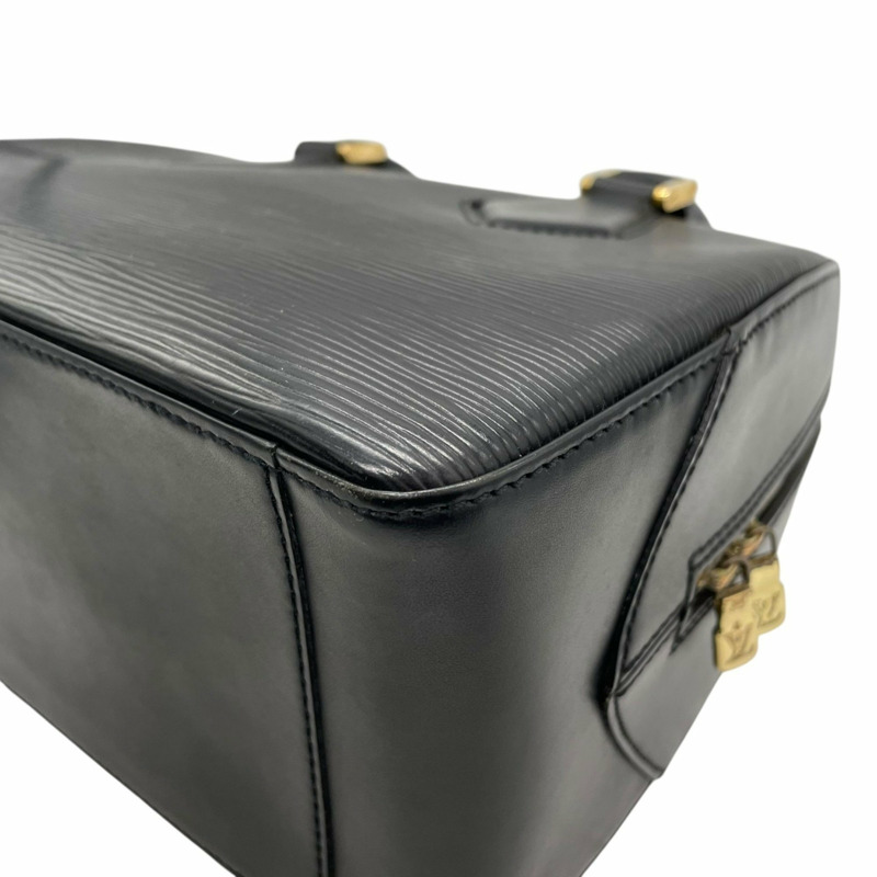 LOUIS VUITTON Sablon 手提包 Epi Noir 黑色 M52042 金色金屬零件 女款 D-11