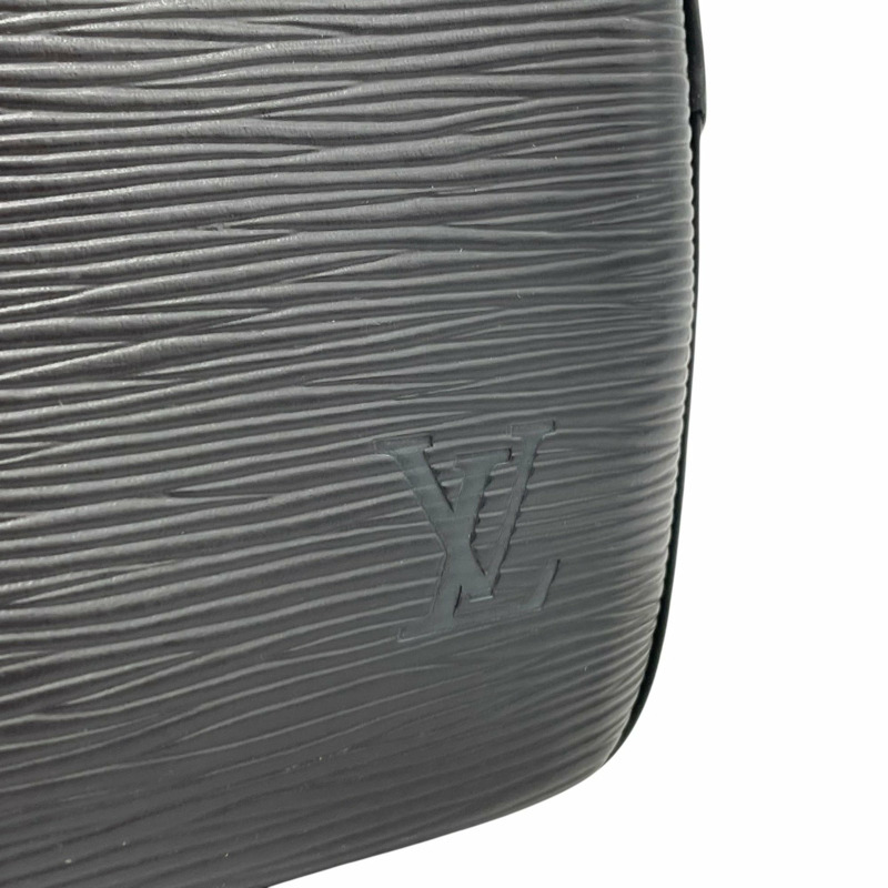 LOUIS VUITTON Sablon 手提包 Epi Noir 黑色 M52042 金色金屬零件 女款 D-17