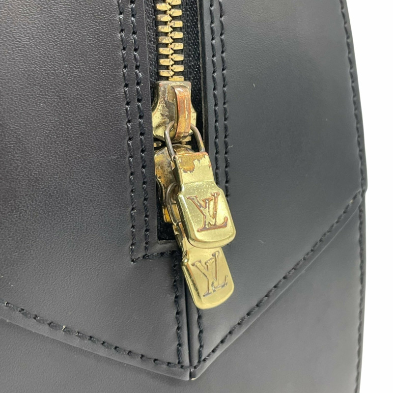 LOUIS VUITTON Sablon 手提包 Epi Noir 黑色 M52042 金色金屬零件 女款 D-18