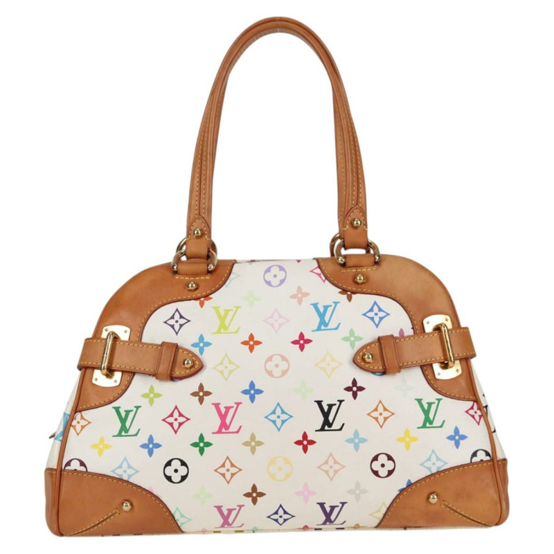 【日本直送】路易威登 Monogram Multicolor Claudia 手提包 白色 M40193 LV 正品 130466V-1