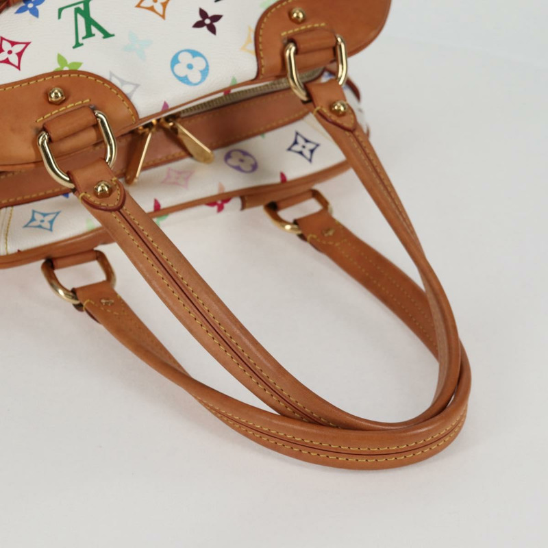 【日本直送】路易威登 Monogram Multicolor Claudia 手提包 白色 M40193 LV 正品 130466V-6