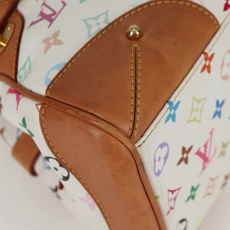 【日本直送】路易威登 Monogram Multicolor Claudia 手提包 白色 M40193 LV 正品 130466V-8