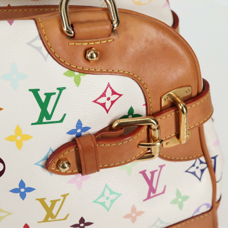 【日本直送】路易威登 Monogram Multicolor Claudia 手提包 白色 M40193 LV 正品 130466V-16