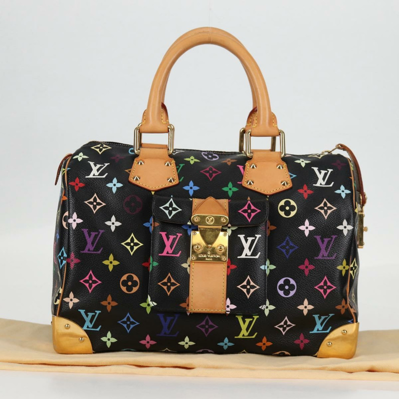 【日本直送】路易威登 Monogram 多色 Speedy 30 手提包 黑色 M92642 正品 128856V-11