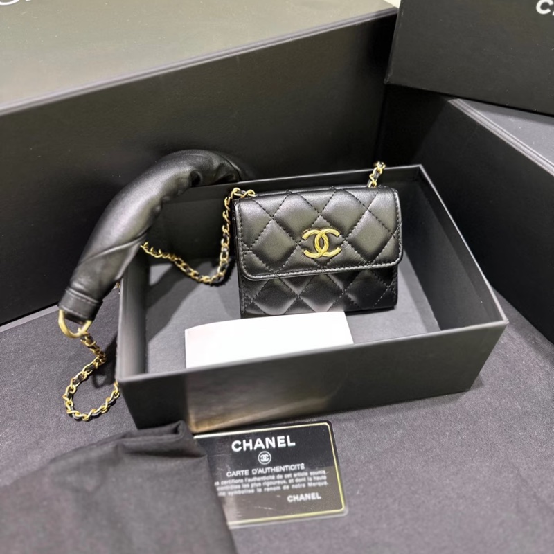 「JL精品代購」97 新 Chanel 香奈兒 黑金雙面小包-0