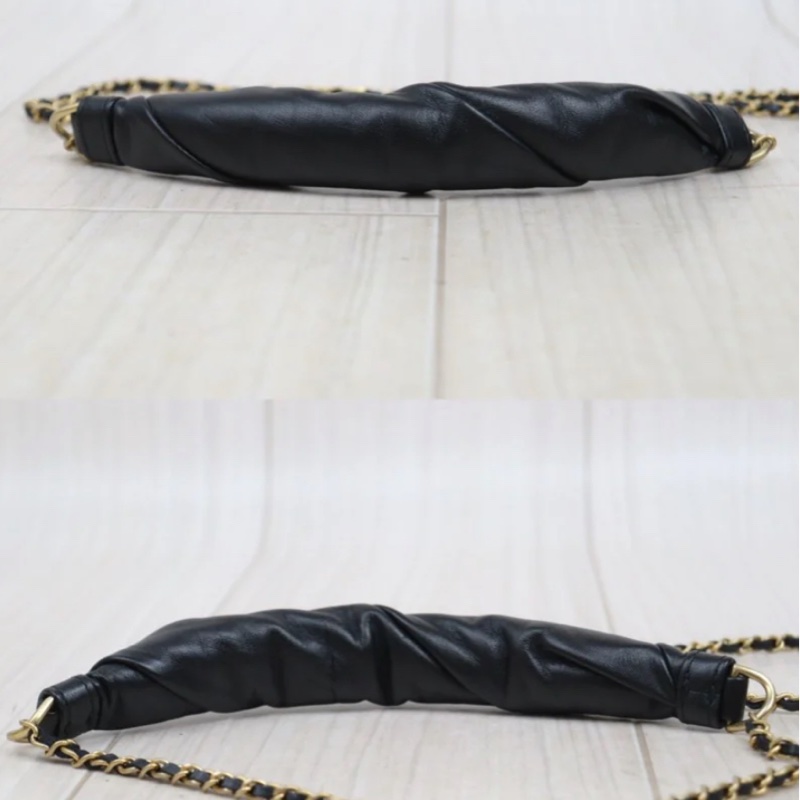 「JL精品代購」97 新 Chanel 香奈兒 黑金雙面小包-5