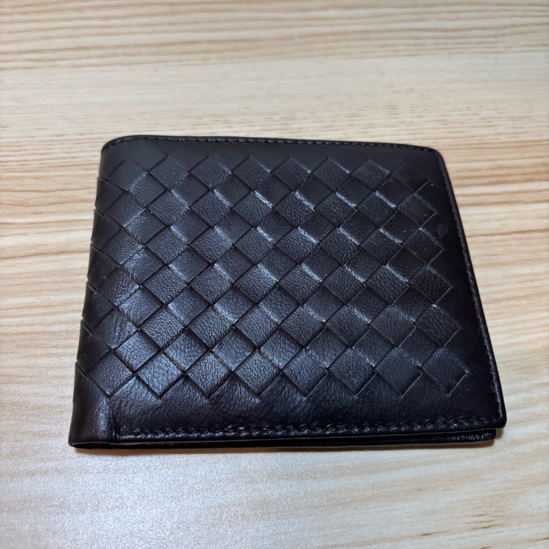 Bottega Veneta 黑色編織短夾-0