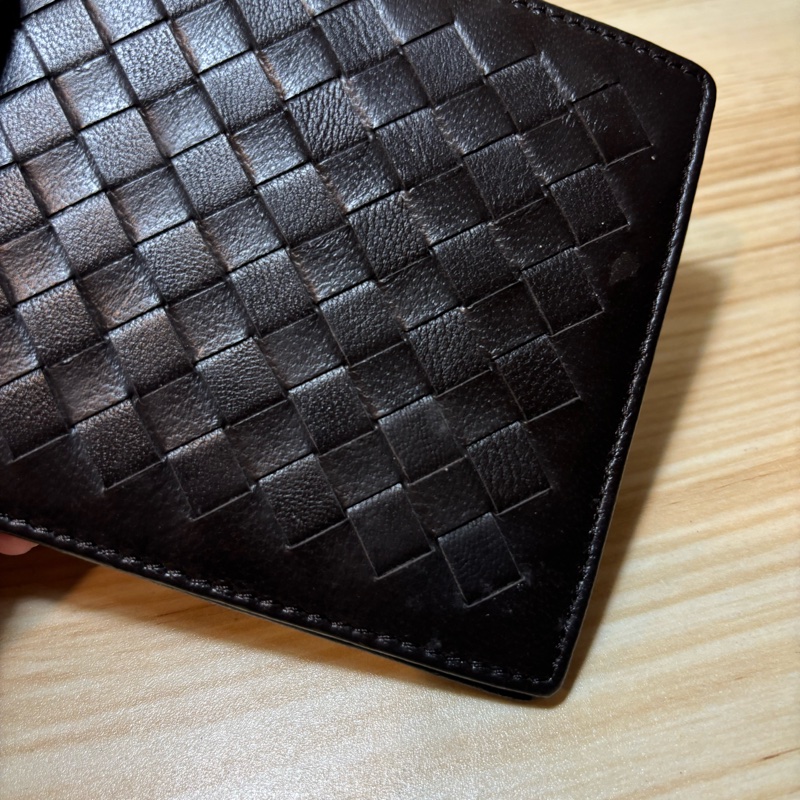 Bottega Veneta 黑色編織短夾-3