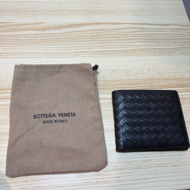 Bottega Veneta 黑色編織短夾-4