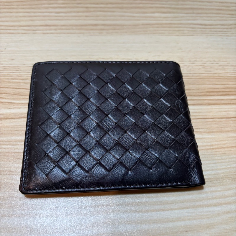 Bottega Veneta 黑色編織短夾-7