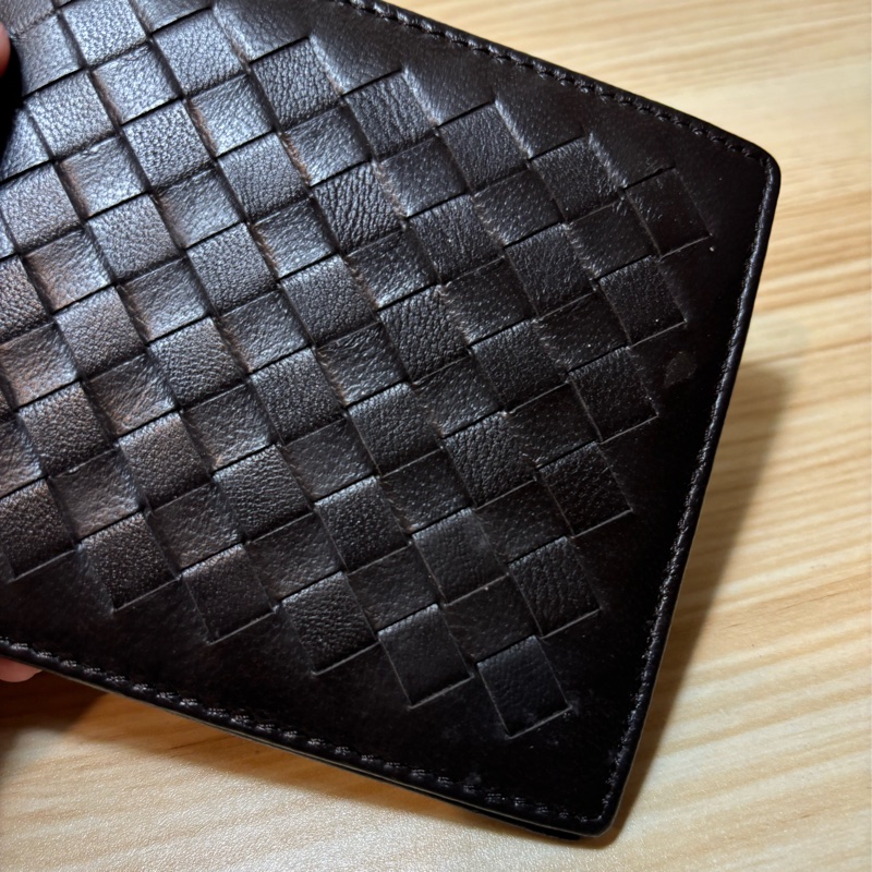 Bottega Veneta 黑色編織短夾-9