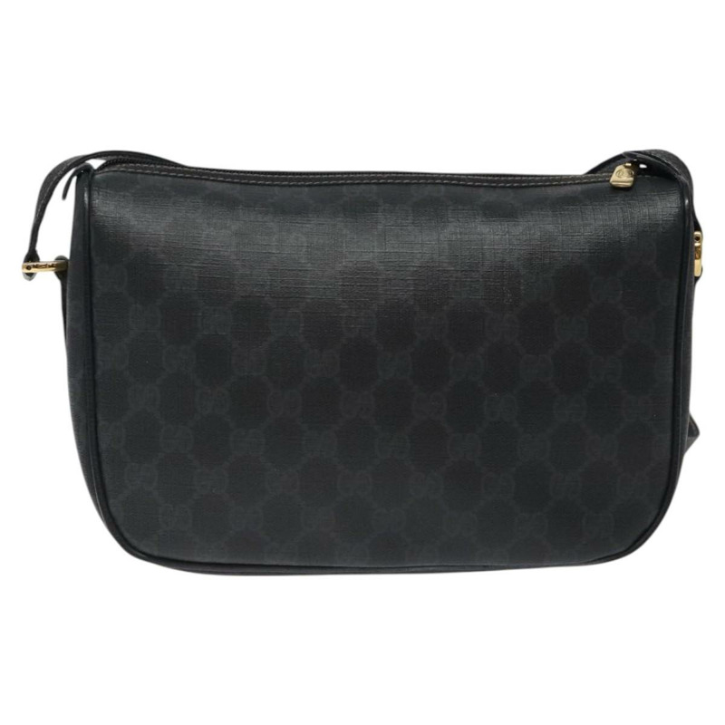 【日本直送】GUCCI GG Supreme Web Sherry Line 單肩包 PVC 黑色 89 02 077 正品 117764-1