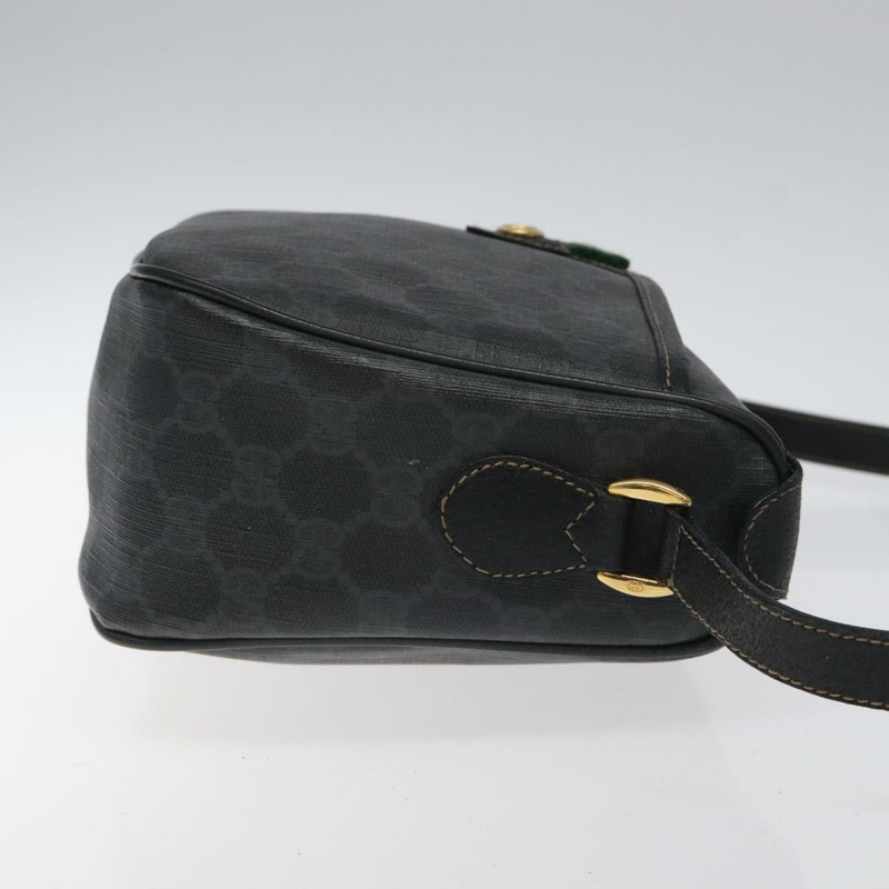 【日本直送】GUCCI GG Supreme Web Sherry Line 單肩包 PVC 黑色 89 02 077 正品 117764-2