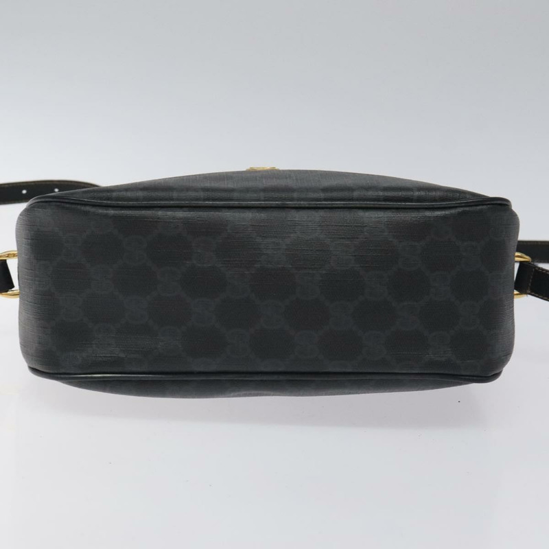 【日本直送】GUCCI GG Supreme Web Sherry Line 單肩包 PVC 黑色 89 02 077 正品 117764-4