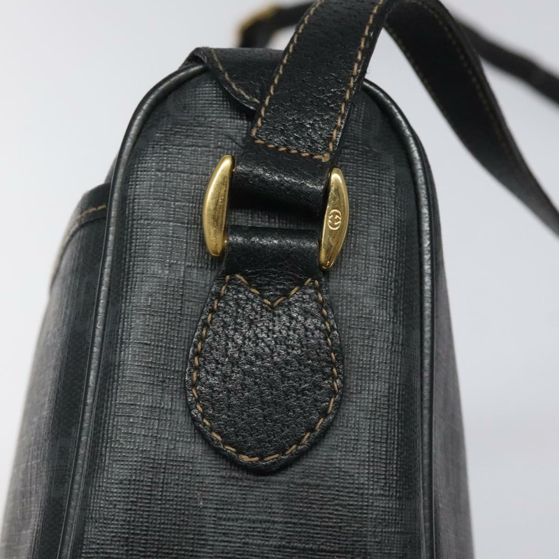 【日本直送】GUCCI GG Supreme Web Sherry Line 單肩包 PVC 黑色 89 02 077 正品 117764-8