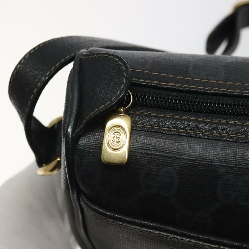 【日本直送】GUCCI GG Supreme Web Sherry Line 單肩包 PVC 黑色 89 02 077 正品 117764-9