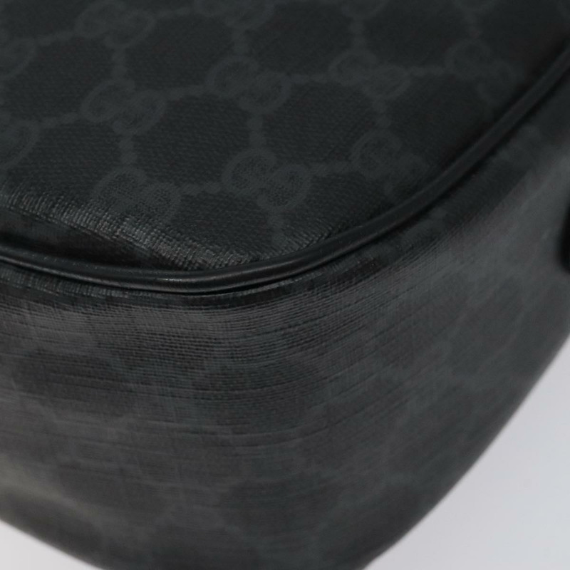 【日本直送】GUCCI GG Supreme Web Sherry Line 單肩包 PVC 黑色 89 02 077 正品 117764-13