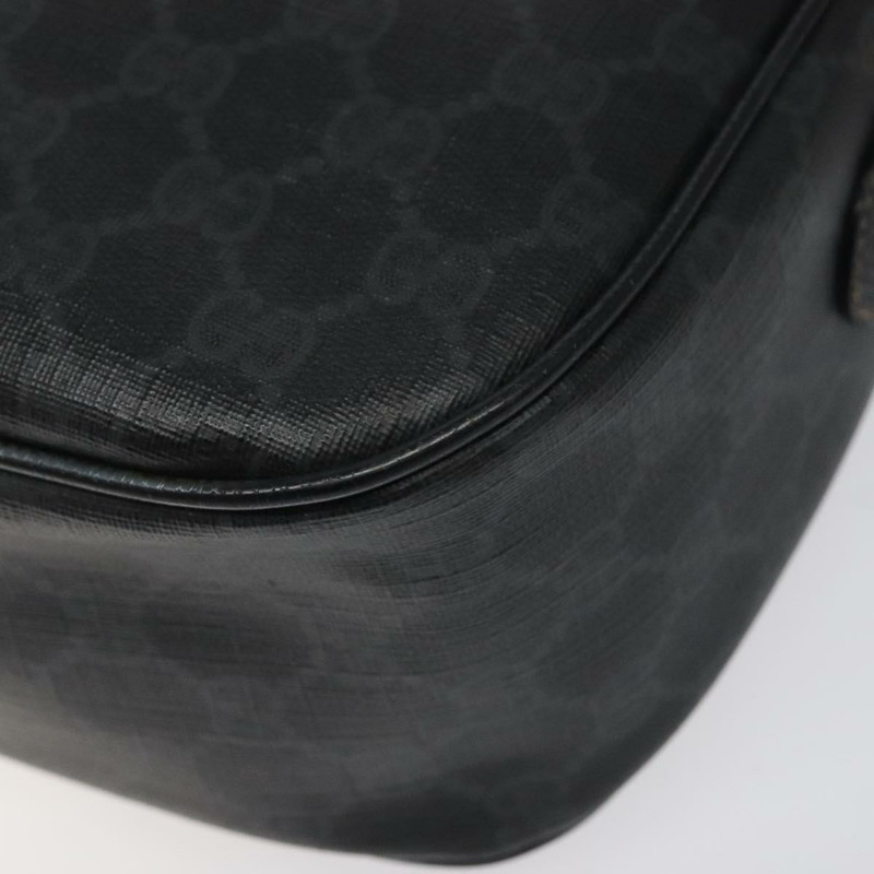 【日本直送】GUCCI GG Supreme Web Sherry Line 單肩包 PVC 黑色 89 02 077 正品 117764-15