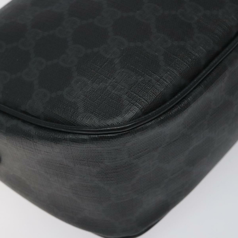 【日本直送】GUCCI GG Supreme Web Sherry Line 單肩包 PVC 黑色 89 02 077 正品 117764-16