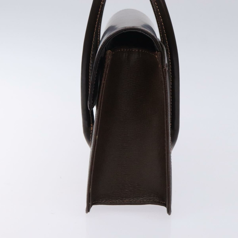 【日本直送】Burberry 手提包 皮革 深棕色 金色 正品 BA4181-2