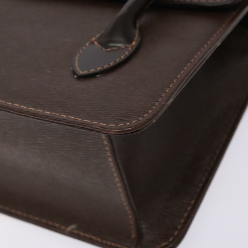 【日本直送】Burberry 手提包 皮革 深棕色 金色 正品 BA4181-8