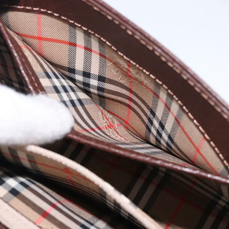 【日本直送】Burberry 手提包 皮革 深棕色 金色 正品 BA4181-19
