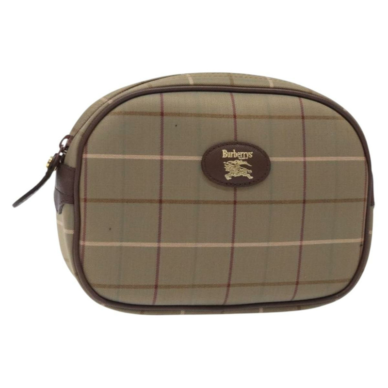 【日本直送】Burberrys Nova 格紋帆布手拿包 米色金色 正品 bs27402-0
