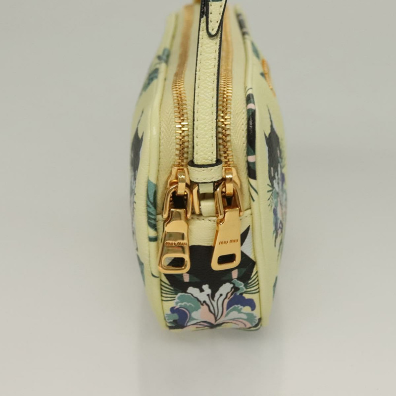 【日本直送】Miu Miu 配件袋 皮革 金 正品 sw1098-4