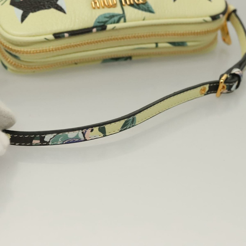 【日本直送】Miu Miu 配件袋 皮革 金 正品 sw1098-6