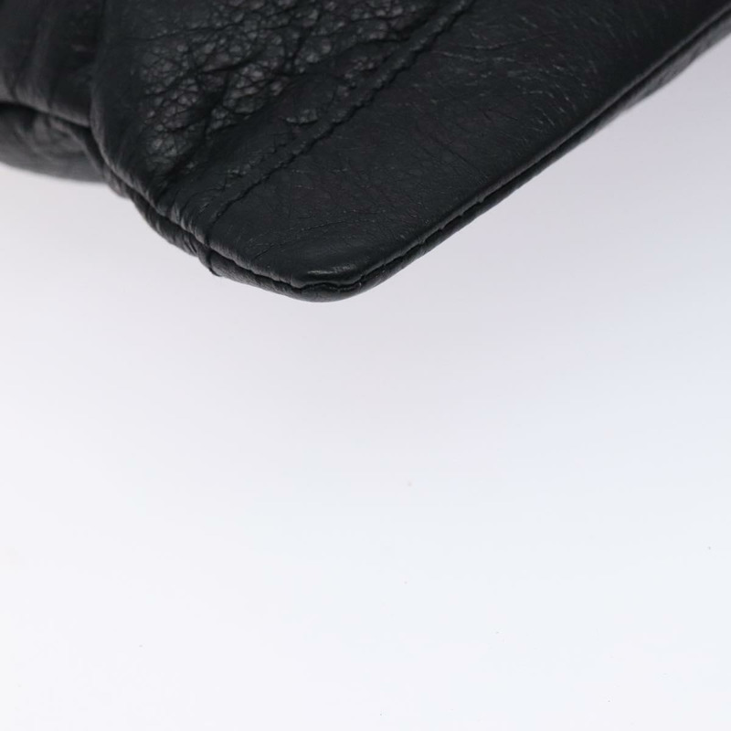 【日本直送】BALENCIAGA 經典 Clip M 手拿包 皮革 黑色 銀色 273022 正品號 132272-13